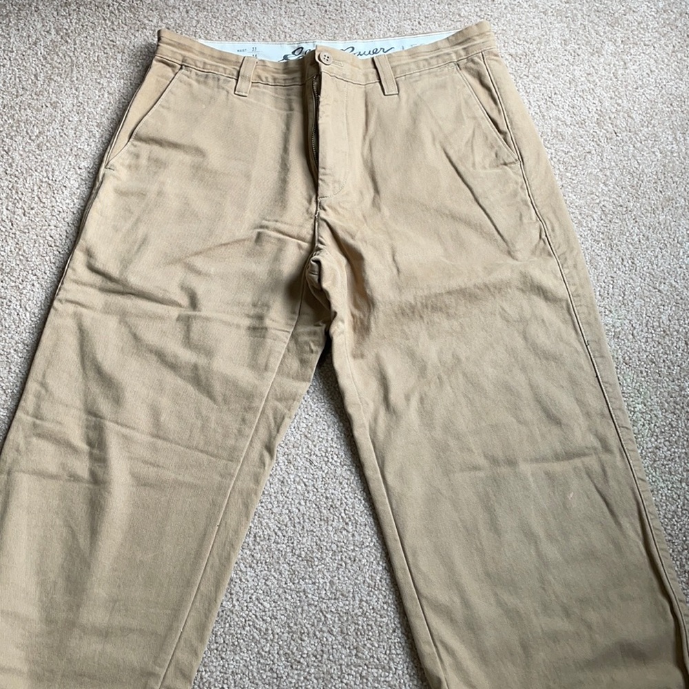 Men’s Eddie Bauer khaki flannel pants